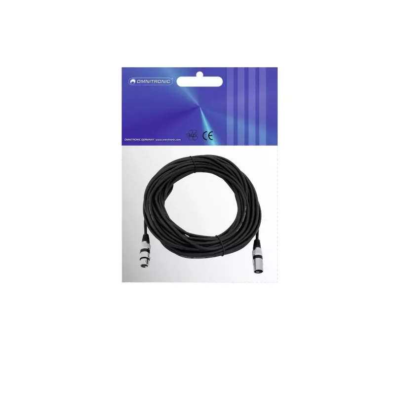 Cavo audio Omnitronic 3022058N 20 m XLR (3 poli) nero