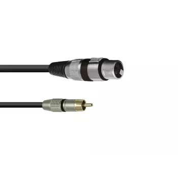 Cavo audio XLR (3 poli) RCA Omnitronic 3022075J 0,15 m nero