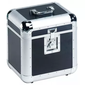 Hardcase Roadinger 30110035 per dischi in vinile compensato nero argento