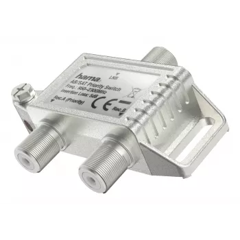 Hama Classic Line commutatore di priorità AB/SAT per 2 ricevitori satellitari, argento