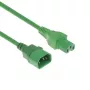 ACT AK5302 cavo di alimentazione C14 - C15, 0,6 m, verde