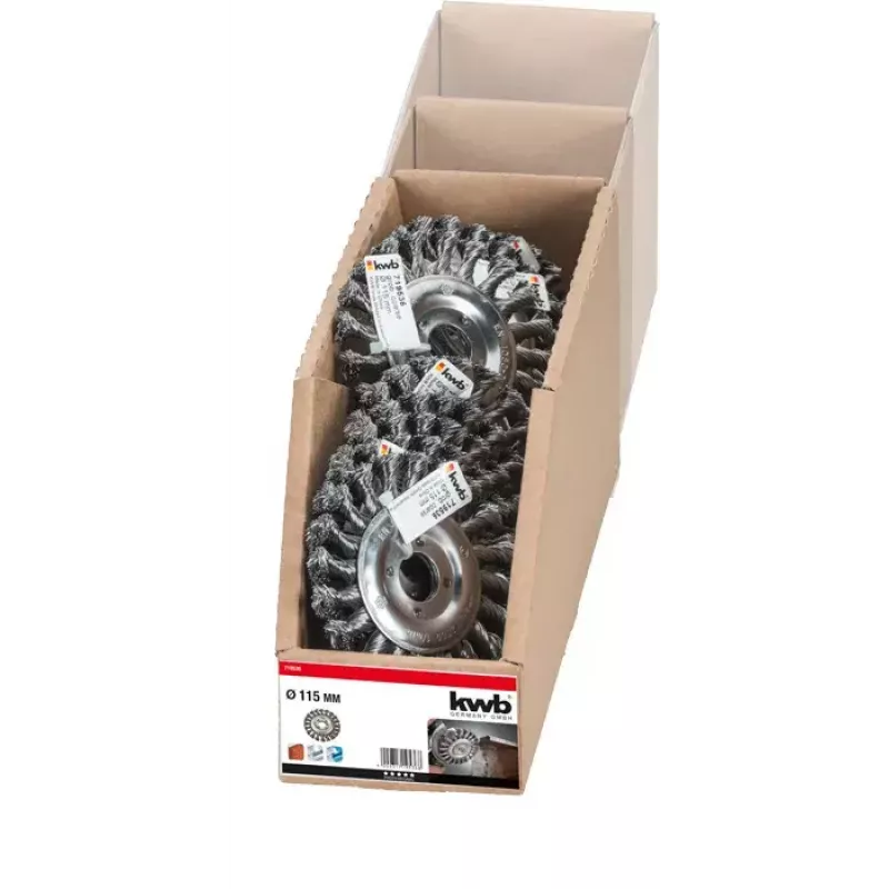 KWB 719536 AGGRESSO-FLEX spazzola circolare metallica, filo in acciaio HSS intrecciato, per smerigliatrici angolari