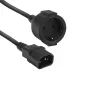 Cavo di alimentazione ACT C14 CEE 7/3 nero 0,2 m 250 V 5 A