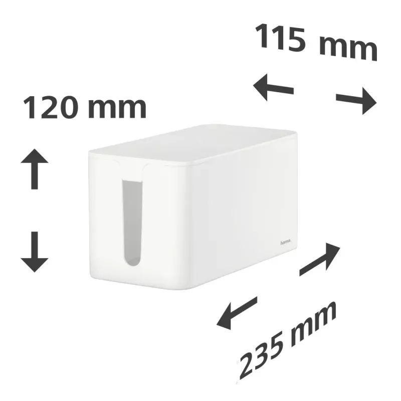 Hama mini scatola portacavi da scrivania/pavimento bianca