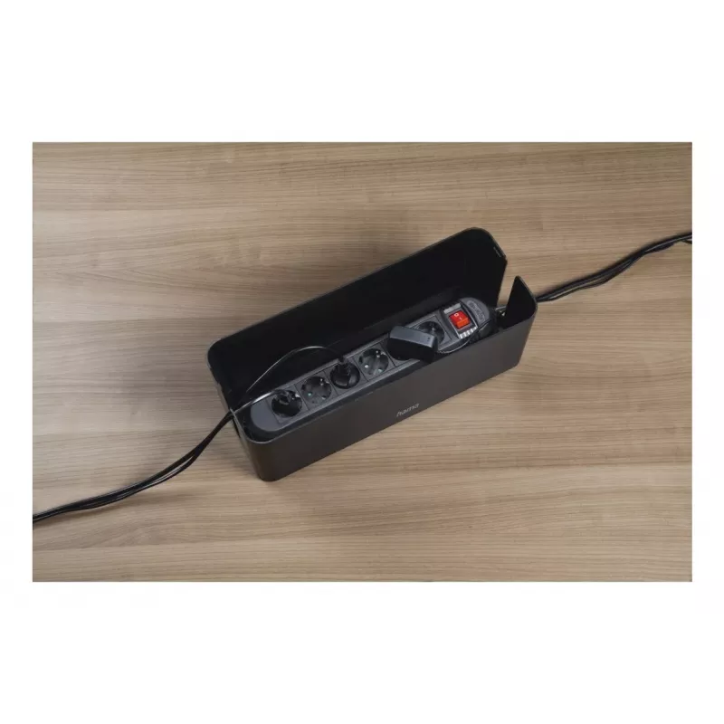 Hama maxi scatola portacavi da pavimento nera 1 pz.