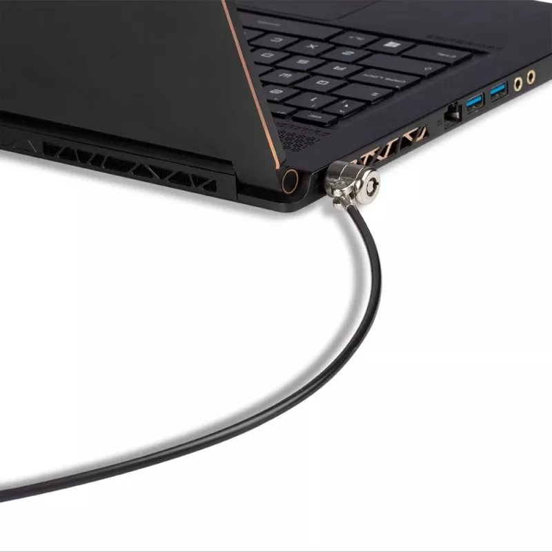 Lindy cavo di sicurezza per notebook, 2 m, chiave, plastica, cloruro di polivinile (PVC), acciaio, nero
