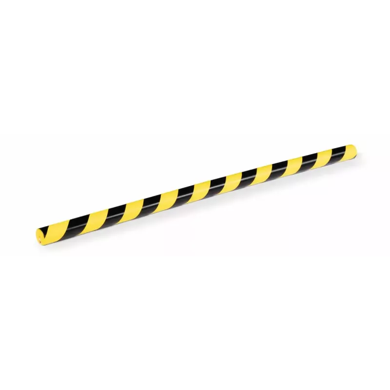 Protezione angolare da parete Durable 1126130 arrotondata poliuretano nero giallo 1000 mm