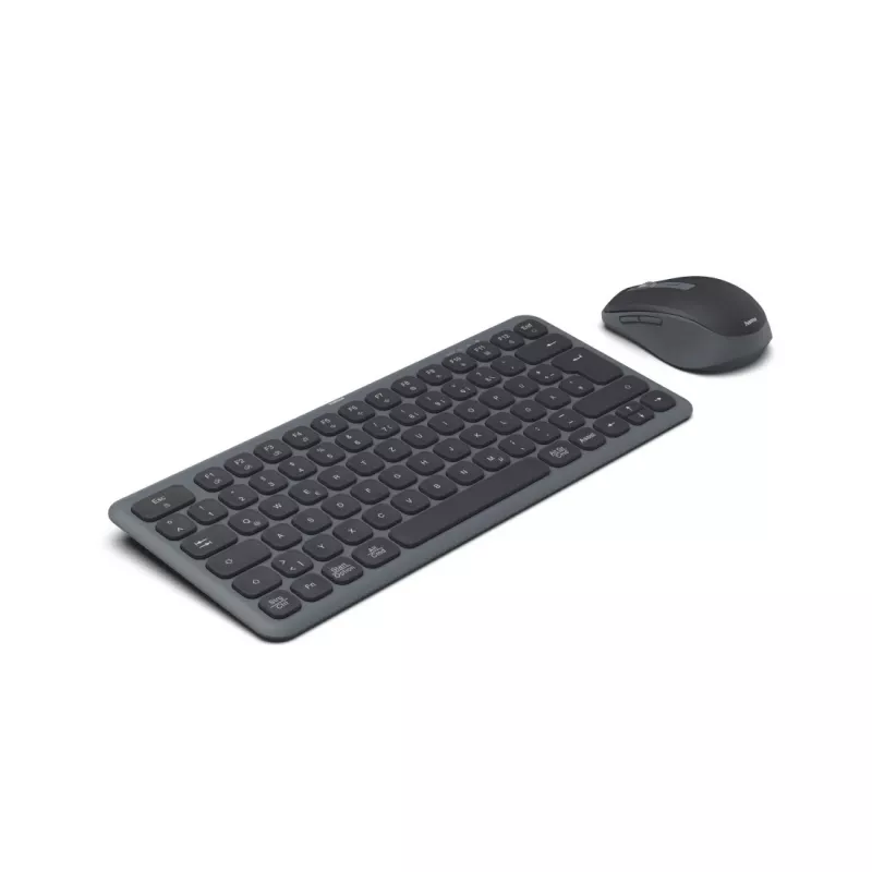 Hama WKM-500 Multi-Device set tastiera e mouse wireless, compatto, QWERTZ tedesco, nero