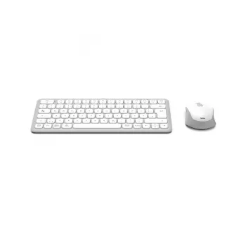 Hama WKM-500 Tastiera e mouse con Home USB + RF Wireless + Bluetooth QWERTZ Tedesca grigio, bianco