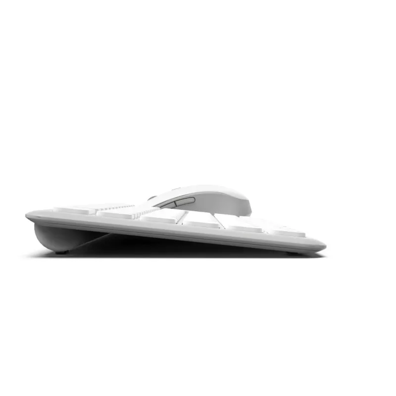 Hama WKM-500 Tastiera e mouse con Home USB + RF Wireless + Bluetooth QWERTZ Tedesca grigio, bianco
