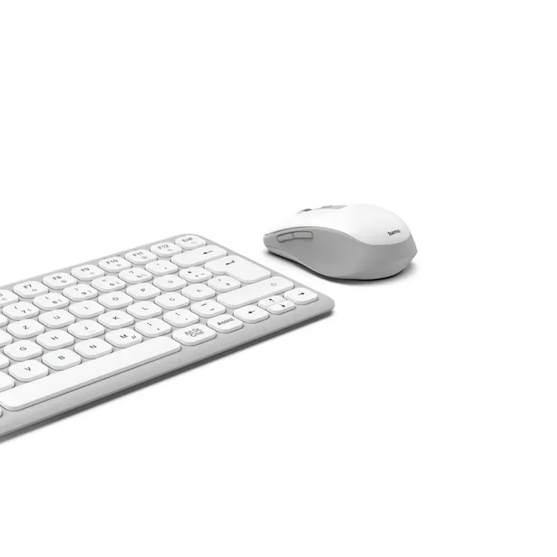 Hama WKM-500 Tastiera e mouse con Home USB + RF Wireless + Bluetooth QWERTZ Tedesca grigio, bianco