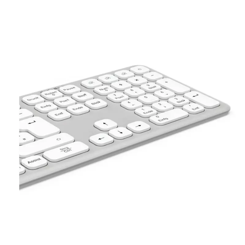 Hama WK-550 Tastiera Home/Office RF Wireless + Bluetooth QWERTZ Tedesca grigio, bianco