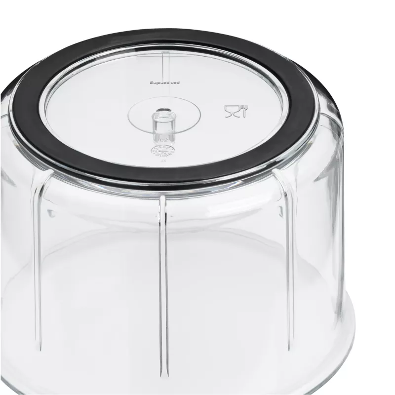 WMF Gourmet 18.7678.6040 tritatutto manuale nero, trasparente