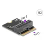 DeLOCK 64341 adattatore M.2 interno interfaccia host M.2 connettore maschio nero