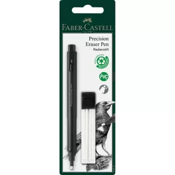 Gomma per cancellare a penna Faber-Castell Precision Pen gomma in plastica nero, 1 pezzo