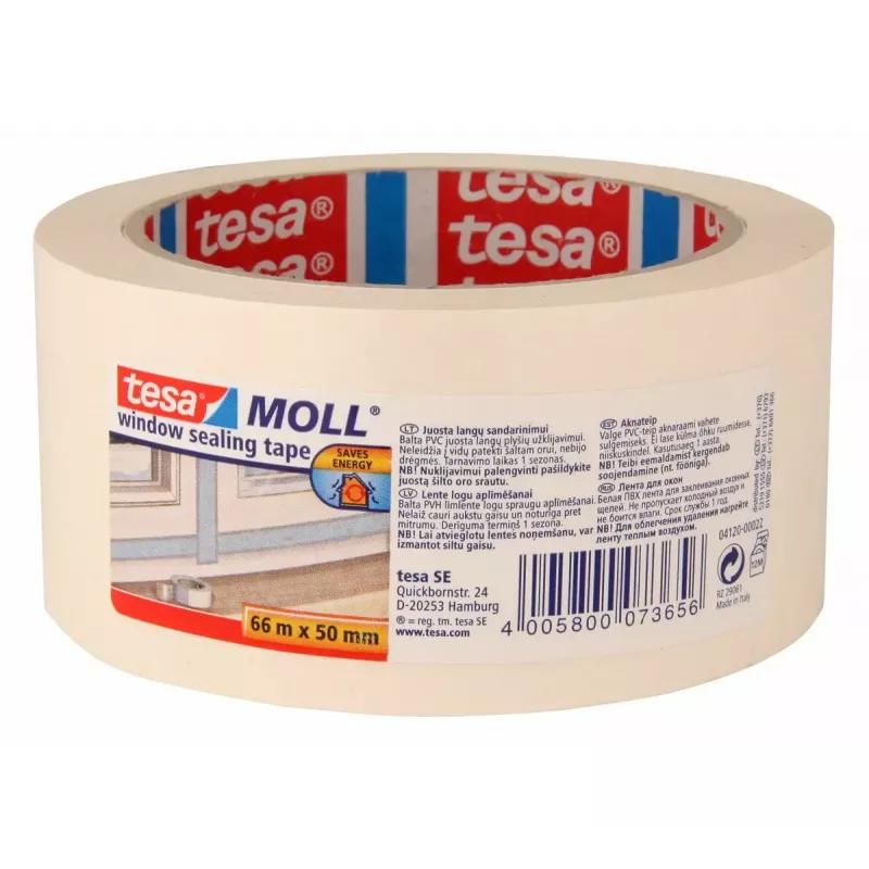 Tesa tesapack 4120 nastro da imballaggio in PVC, 50 mm x 66 m