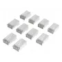Hama 00300028 connettori di rete RJ45 Cat6a STP, argento/trasparente, confezione da 10