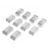 Hama 00300028 connettori di rete RJ45 Cat6a STP, argento/trasparente, confezione da 10