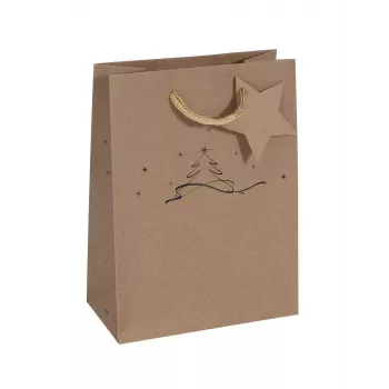 Sacchetto regalo Sigel GT038 marrone 170x90x230 mm
