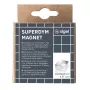 Magnete per bricolage quadrato Sigel BA705 neodimio argento 20x20x10mm