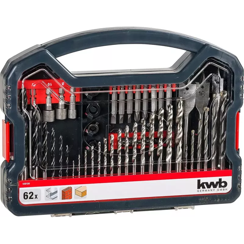 Set di punte KWB 109106 62 pz. per forare