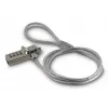 Hama Light lucchetto per laptop, combinazione a 4 cifre, acciaio al carbonio, argento