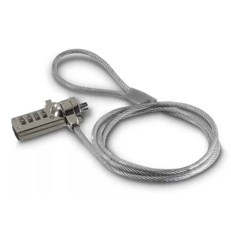 Hama Light lucchetto per laptop, combinazione a 4 cifre, acciaio al carbonio, argento