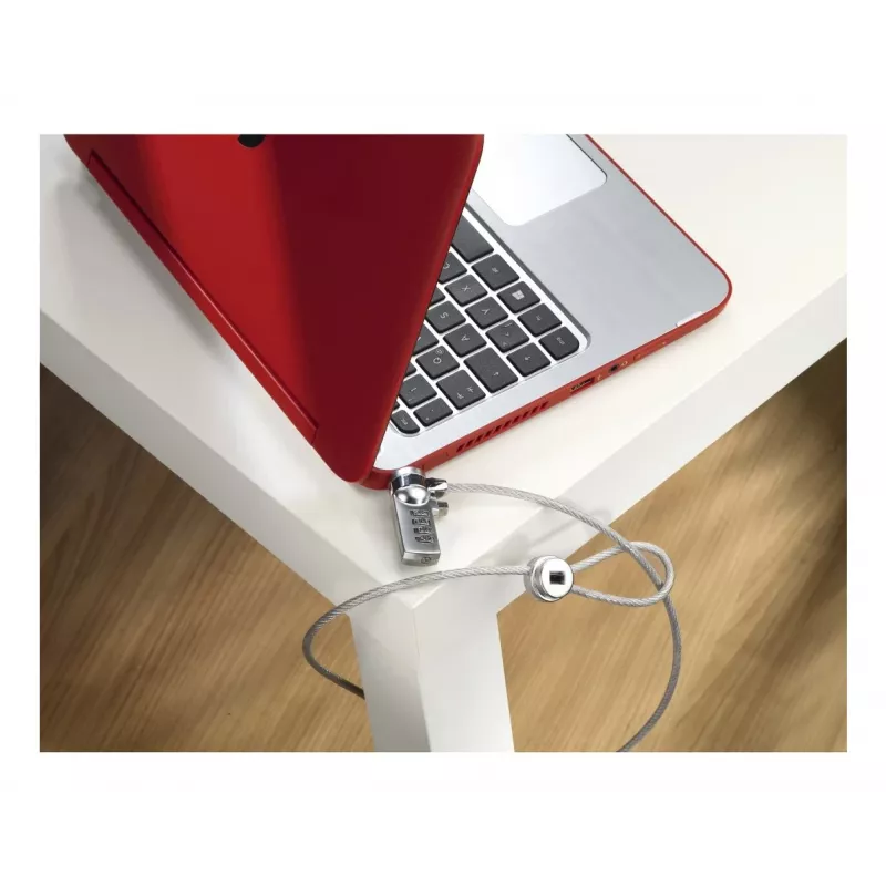 Hama Light lucchetto per laptop, combinazione a 4 cifre, acciaio al carbonio, argento