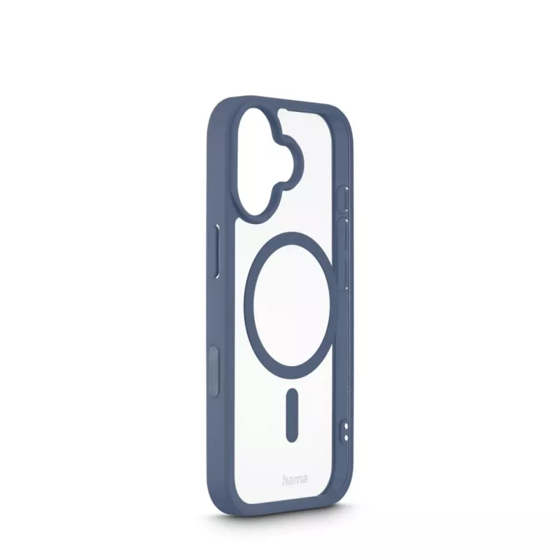 Hama Frame Protect 00232382 cover magnetica per Apple iPhone 17, trasparente/blu