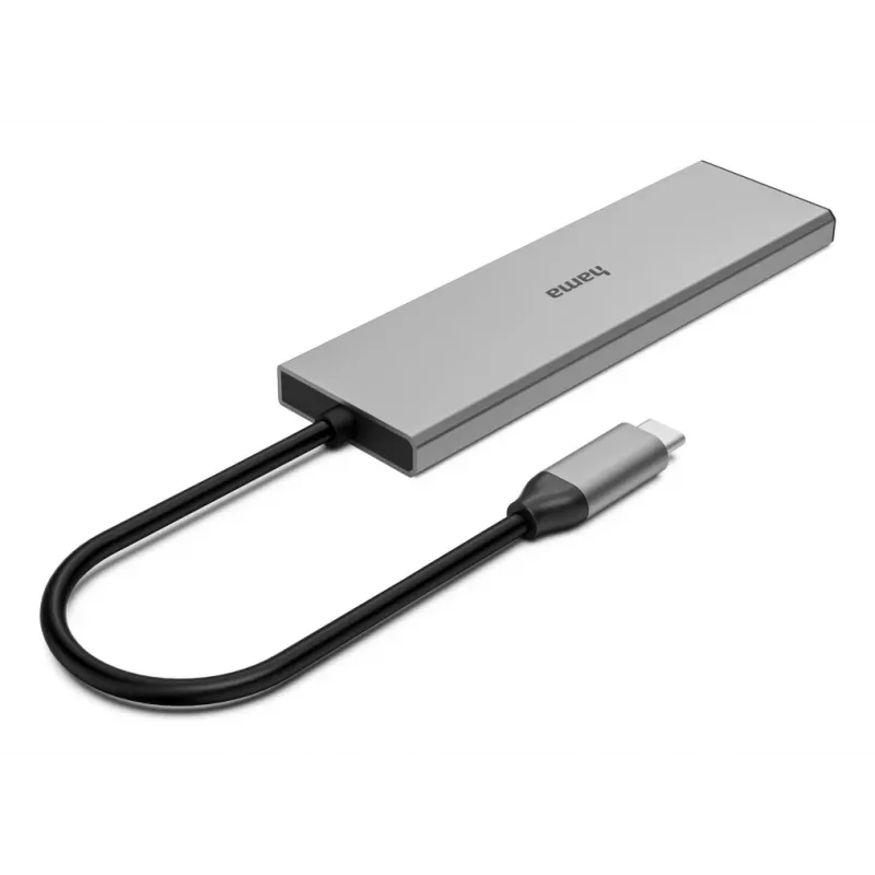 Hama 00200147 hub interfacce USB Type-C 10000 Mbit/s grigio