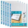 ELBA 971619-04 busta porta documenti, DIN A4, PP, 0,09 mm, bordo colorato, aperta in alto, con foratura europea, trasparente/blu