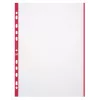 ELBA 971619-13 busta porta documenti, A4, PP, 0,09 mm, bordo colorato rosso, trasparente, aperta in alto, con foratura europea