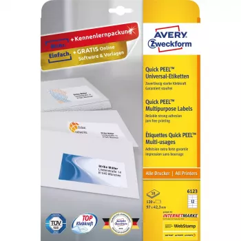 Etichette Avery 6123 bianco