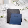 Sigel SM115 cartella menu A5, nera, plastica, con 2 buste doppie trasparenti