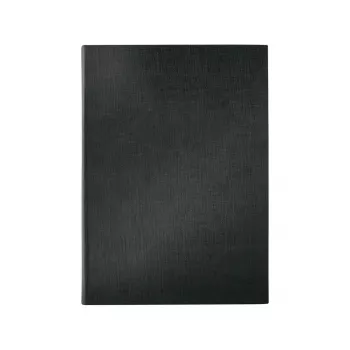 Raccoglitore Sigel SM115 pelle lino plastica nero A5