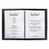 Sigel SM110 cartella menu A4, nera, plastica, con 2 buste doppie trasparenti