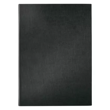 Sigel SM110 cartella menu A4, nera, plastica, con 2 buste doppie trasparenti