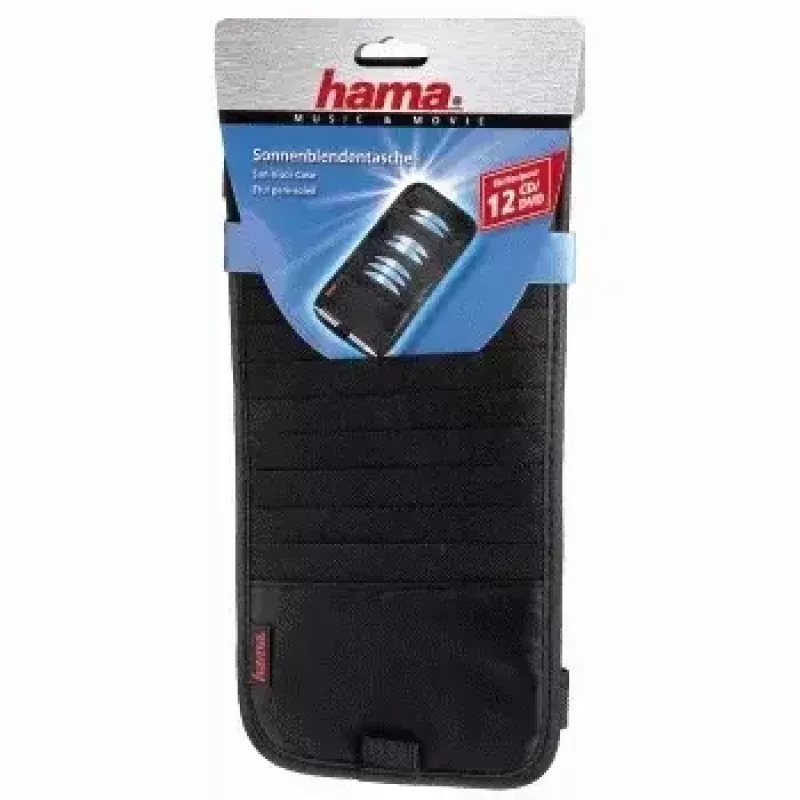 Hama custodia parasole per auto, 12 CD 12 dischi nero