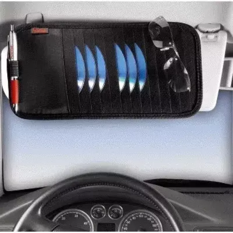 Hama custodia parasole per auto, 12 CD 12 dischi nero
