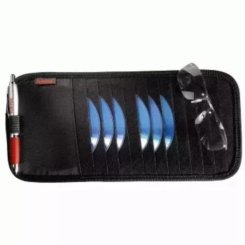 Hama custodia parasole per auto, 12 CD 12 dischi nero