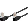 Cavo patch Goobay CAT 5e 2x 90° angolare U/UTP nero 3 m