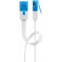 Cavo patch piatto Goobay CAT 6A U/UTP bianco 5 m