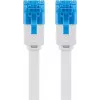 Cavo patch piatto Goobay CAT 6A U/UTP bianco 15 m