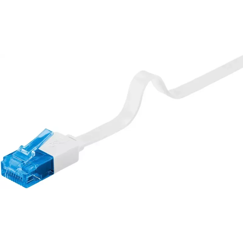 Cavo patch piatto Goobay CAT 6A U/UTP bianco 20m