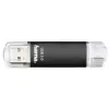 Hama Laeta Twin Chiavetta USB, USB 3.0, 128 GB, 40 MB/s, nero
