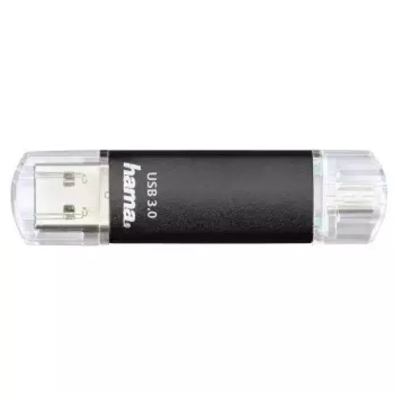 Hama Laeta Twin Chiavetta USB, USB 3.0, 128 GB, 40 MB/s, nero