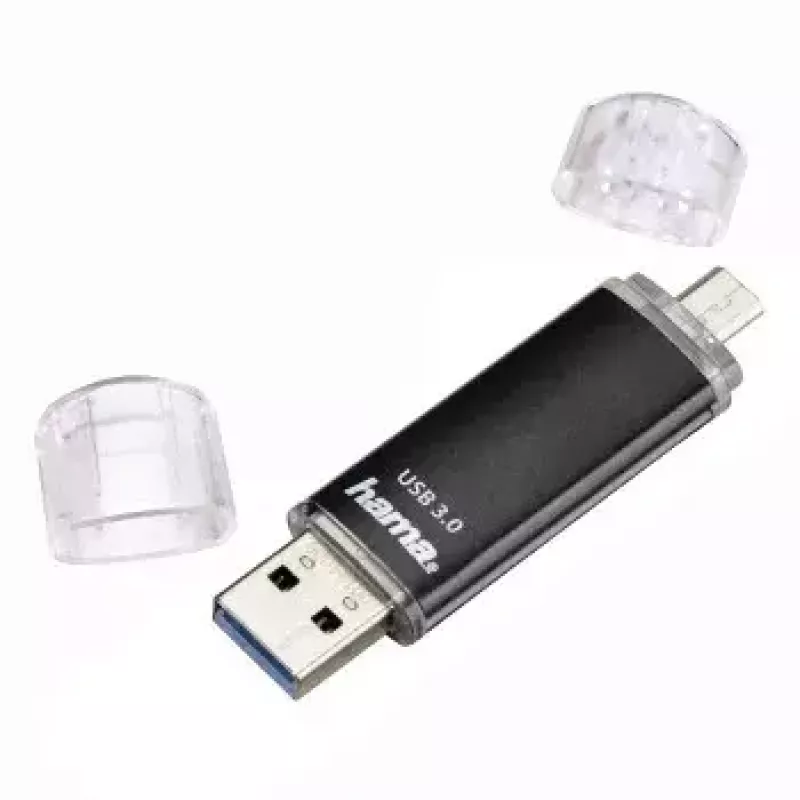 Hama Laeta Twin Chiavetta USB, USB 3.0, 128 GB, 40 MB/s, nero