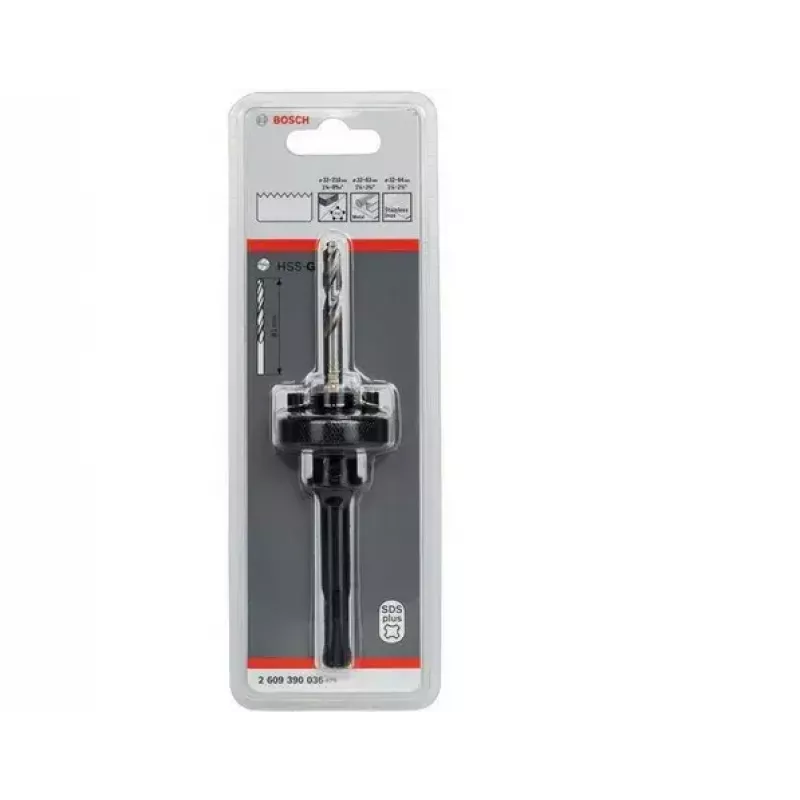 Adattatore per seghe a tazza Bosch 2609390036 attacco SDS-plus nero HSS-G