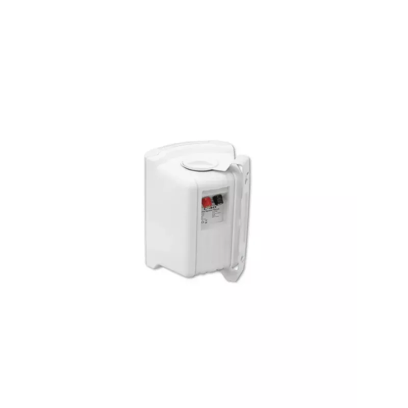 Omnitronic C-40 altoparlante a 2 vie, montabile a parete, 50–20000 Hz, cablato, ABS, bianco