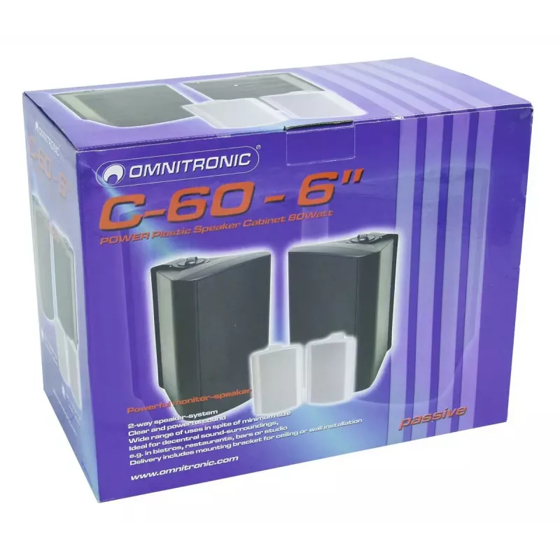 Diffusore a 2 vie Omnitronic 11036718 nero con filo 50 W